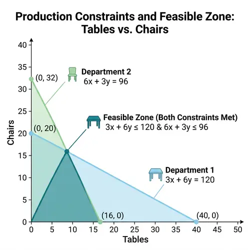 Production Constraints in Department 1 and Department 2