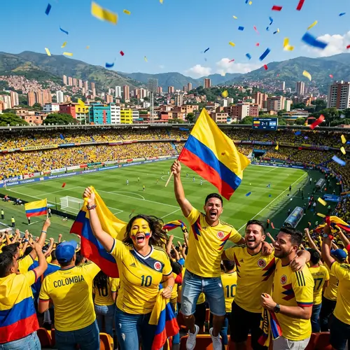 Colombia World Cup Celebration | Fans, Soccer Fields & Cityscapes