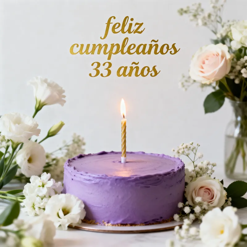Elegant Purple Birthday Cake Design for WhatsApp