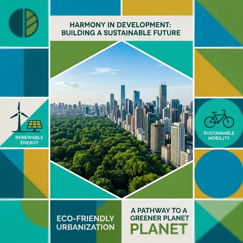 Harmonious Society-Nature Balance Photo Collage