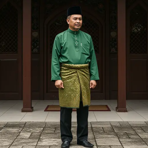 Traditional Malay Baju Melayu Attire for Men