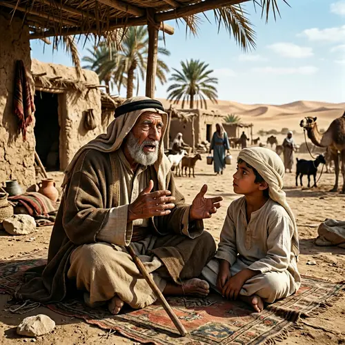 Pre-Islamic Arabian Era Encounter: Blind Man & Young Boy