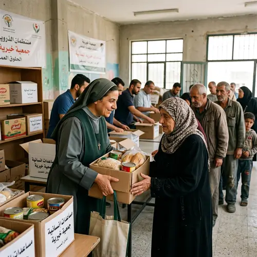 Middle-Eastern Female Monk: Philanthropic Acts for Financially Downtrodden