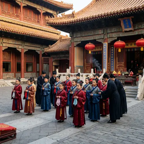 Ancient Chinese Royal Ceremony with Children