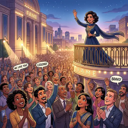 Accomplished Middle-Eastern Woman Adored by Diverse Crowd