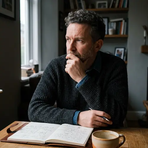 Contemplative Person Making Decisions