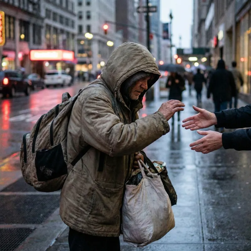 Alone Embracing Wealth, Rejecting Assistance