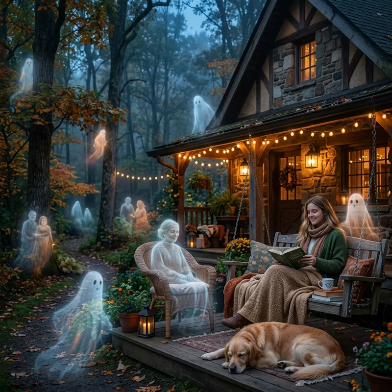 Tranquil Living Amidst Ghostly Presence Tranquil Living Amidst Ghostly Presence