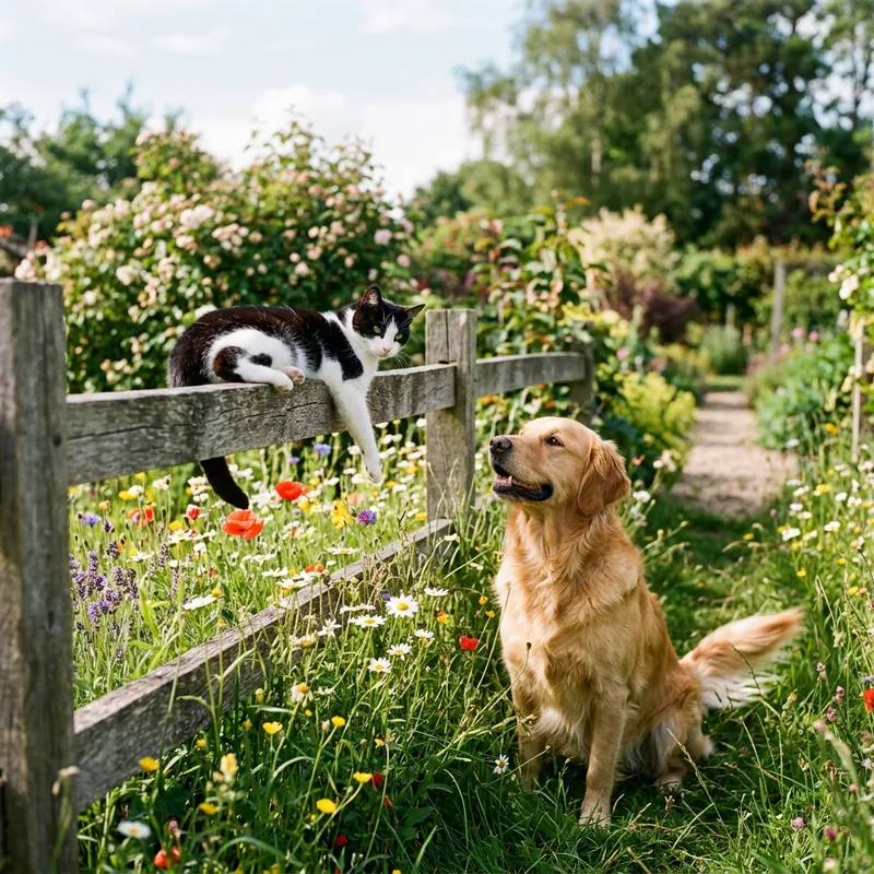Adorable Cat and Dog Duo
