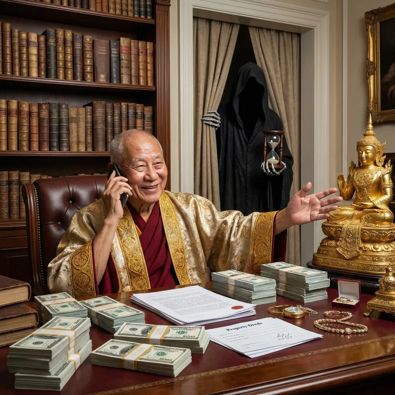 Buddhist Scholar Captivated by Wealth and Status | Unaware of Nearby Death