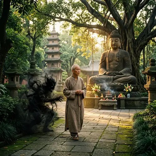 Buddha in Front, Demon Behind: Struggle of Good and Evil Forces