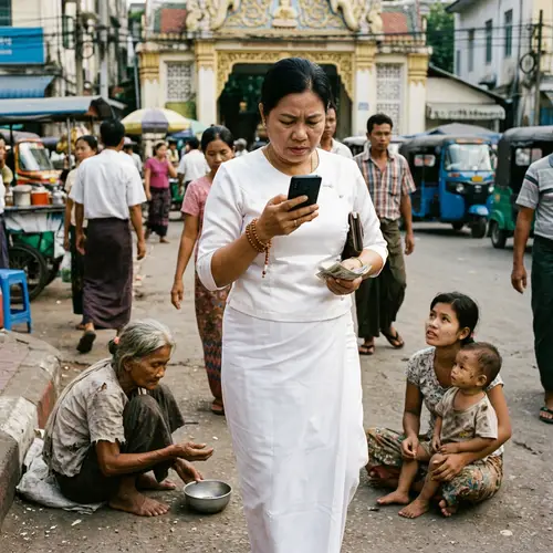 Buddhist Devotee Seeking Status and Wealth