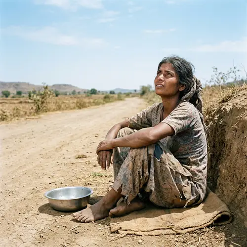 Hopeful South Asian Woman in Desperate Need | Support in Tough Times