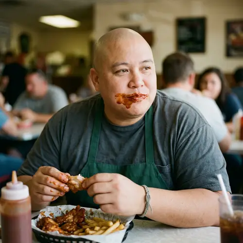 Sauce-Smeared Individual | Mystery Person Image