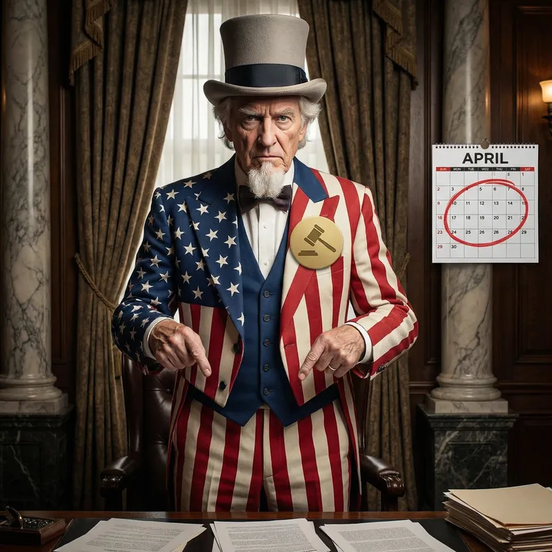 Uncle Sam Tax Time - Government Official Reminder