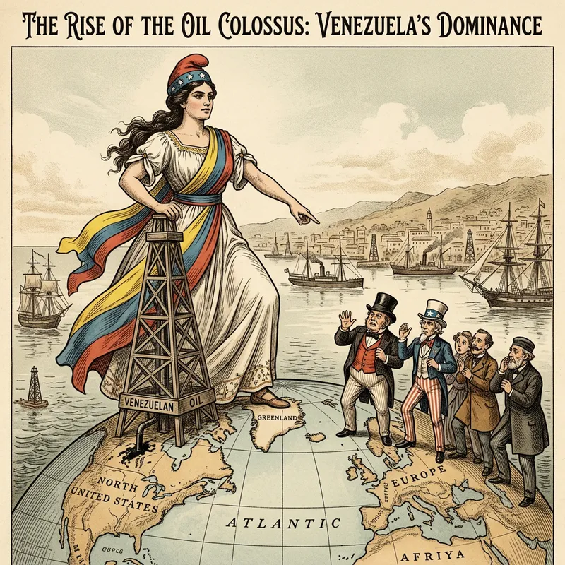 Venezuela: Dominance in Oil Production - 1860 Historical Depiction Venezuela: Dominance in Oil Production - 1860 Historical Depiction