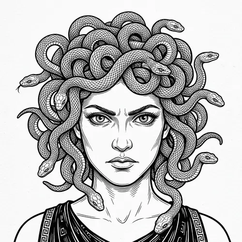 Gorgona | Greek Mythology Illustration