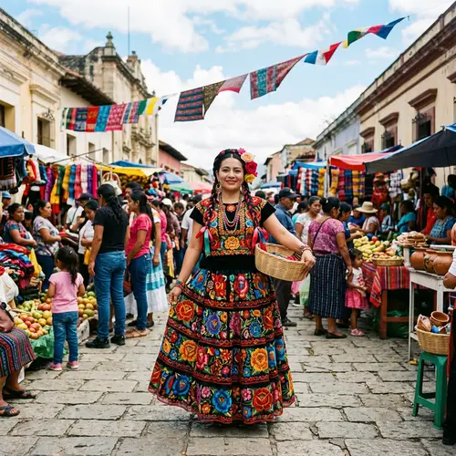 Latina Woman in Traditional Attire | Cultural Diversity Scene