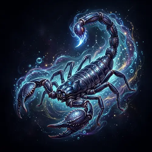Realistic Scorpio Zodiac Sign Artwork