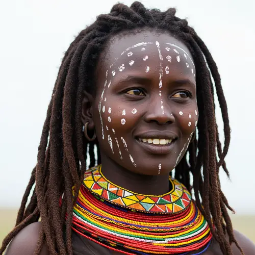 Kikuyu Woman's Cultural Beauty in Kenya
