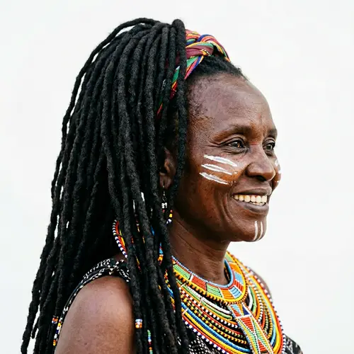 Kikuyu Woman's Cultural Beauty in Kenya