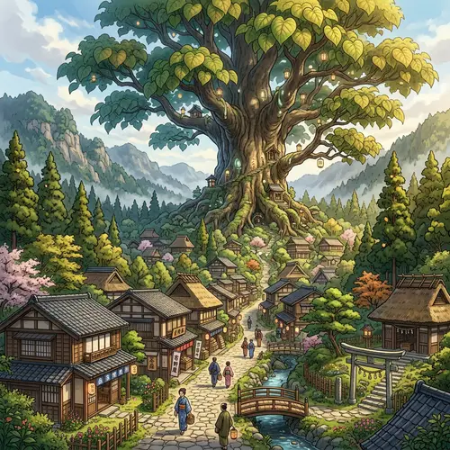Enchanting Leaf Village Inspired by Naruto