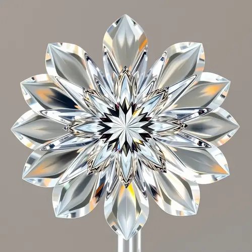 Intricate Crystal Flower - Sparkling Beauty