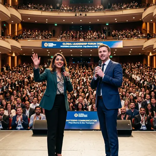 Public Speaking Mastery by South Asian Woman & Caucasian Man