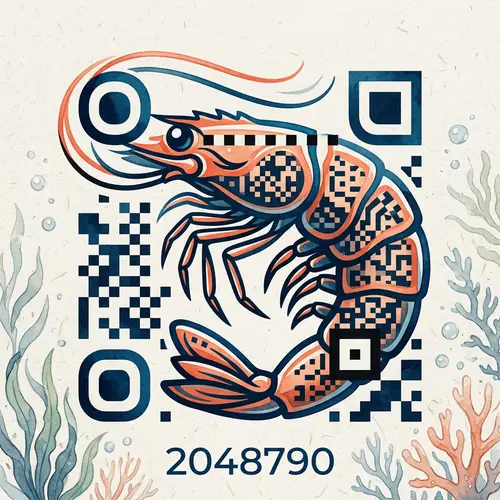 QR Code Shrimp Design Inspiration