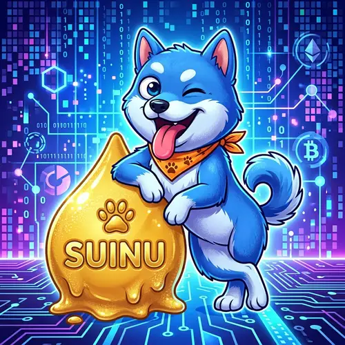Playful Shiba Inu Cryptocurrency Logo