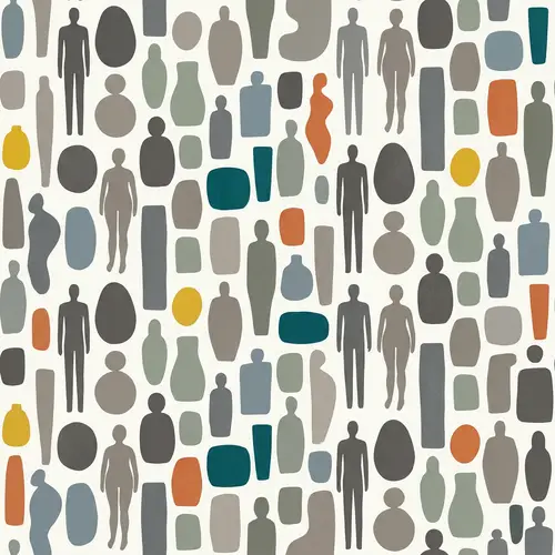 Diverse Body Shapes Wallpaper Design | Abstract Patterns
