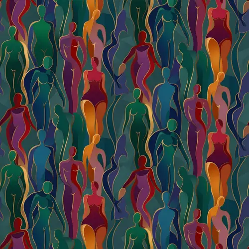 Diverse Human Body Shapes Wallpaper | Artistic Design
