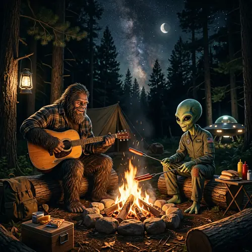 Bigfoot and Alien Campfire Jams