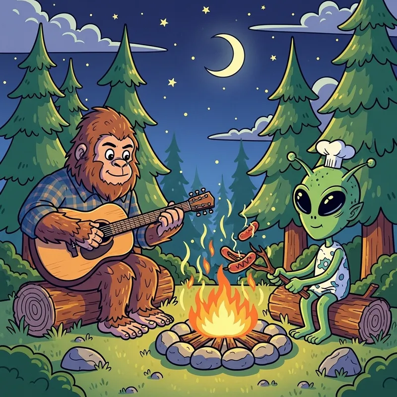 Bigfoot & Alien Jam Session: Campfire Fun