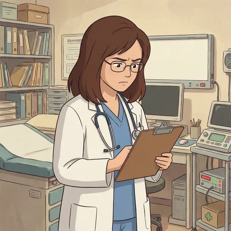Female Doctor Animation with Stethoscope in Medical Setting