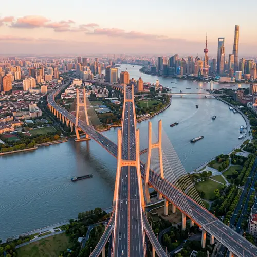 Longest Bridge Over Huangpu River: Awe-Inspiring Aerial View