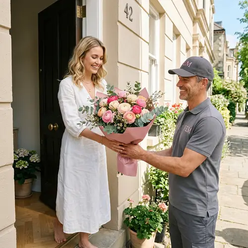 Beautiful Flower Delivery on a Sunny Day