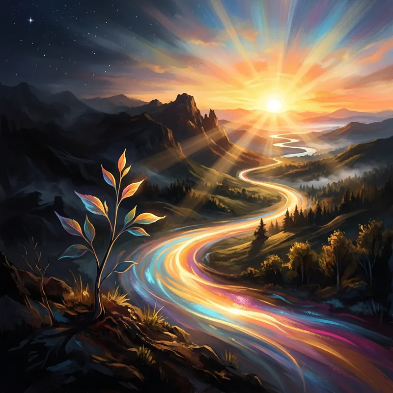 Optimistic Sunrise: Abstract Visualization