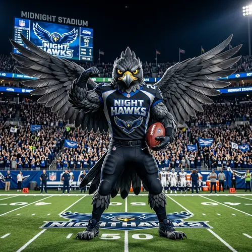 NFL Night Hawk Mascot Design Ideas