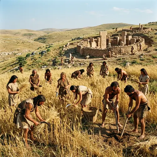 10,000 Years Ago: Göbekli Tepe's Cereal Cultivation Scene
