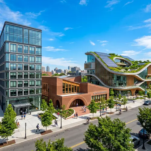 Modern School Facades: Diverse Architectural Styles