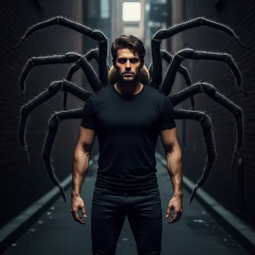 Half Human Half Spider Creature Concept