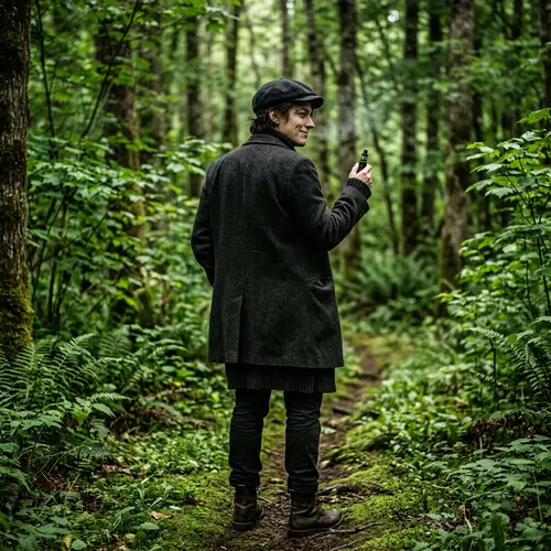 Poetic Reflections in a Lush Green Forest