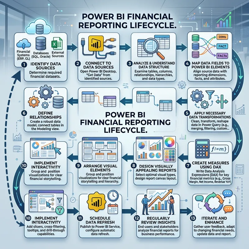 Power BI Financial Reporting Process: Steps for Data Collection, Transformation, and Analysis Power BI Financial Reporting Process: Steps for Data Collection, Transformation, and Analysis