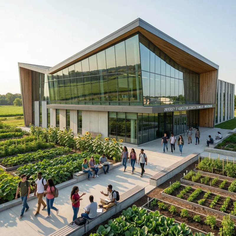 Modern Agro University Building: Sleek & Minimal Design
