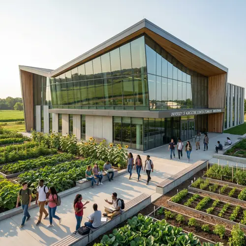 Modern Agro University Building: Sleek & Minimal Design