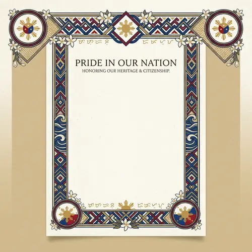 Philippine Citizen Pride Poster Border Design