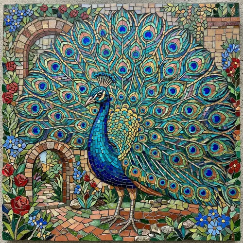 Peacock Mosaic Art for Stunning Décor