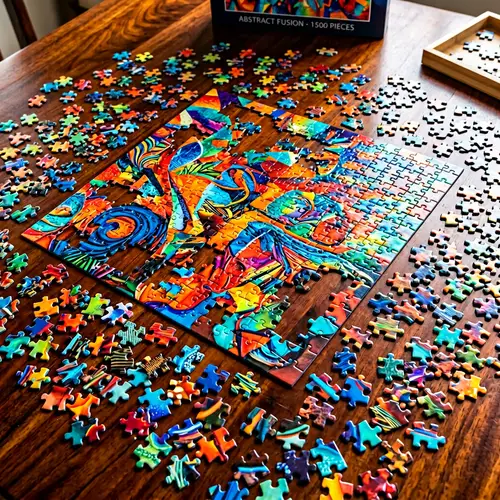 Vibrant Abstract Jigsaw Puzzle Pieces Collection