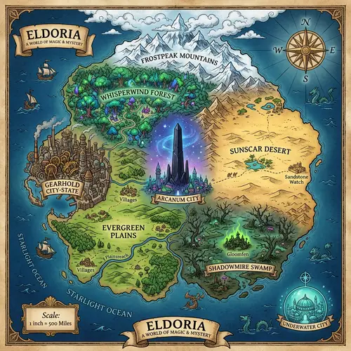 Explore the Magical Regions of Eldoria